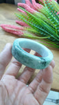 Kiddie Size Jade Bangle S42 S43 Type A Myanmar Jadeite Natural Smoky Green
