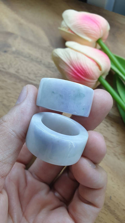 Lavender Jade Archers Ring 11US  Fei Cui Type A Natural Myanmar Jadeite