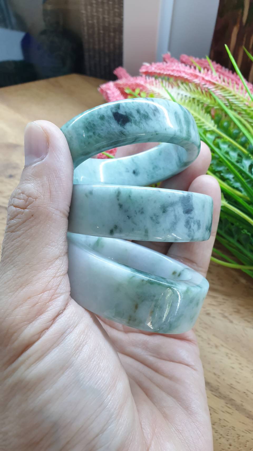 Kiddie Size Jade Square Bangle S38 to S43 Fei Type A Myanmar Natural Jadeite