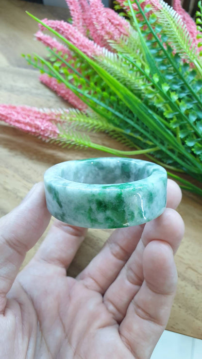 Kiddie Size Jade Bangle S39 Type A Myanmar Jadeite Vibrant Green