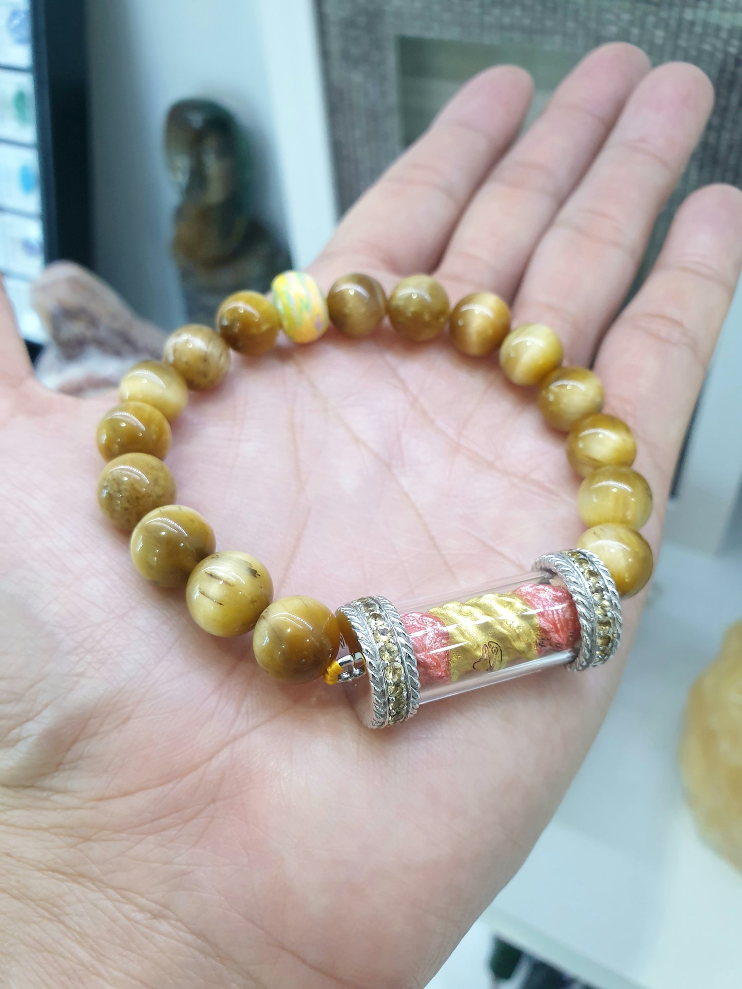 Sarika Roi Rang Charmbracelets 17cm, Natural Gemstones and Sterling Silver