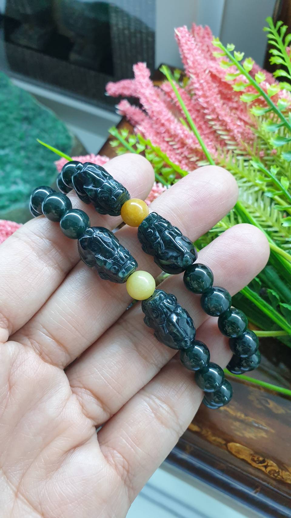 Ocean Blue Jade Wealth Keeper Bracelet 17cm Type A Natural Jadeite
