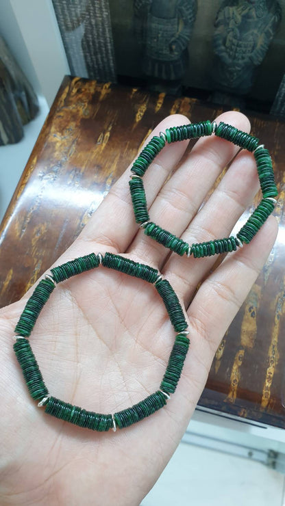 Limited Edition Green Jade Bracelet Natural Jadeite and Sterling Silver
