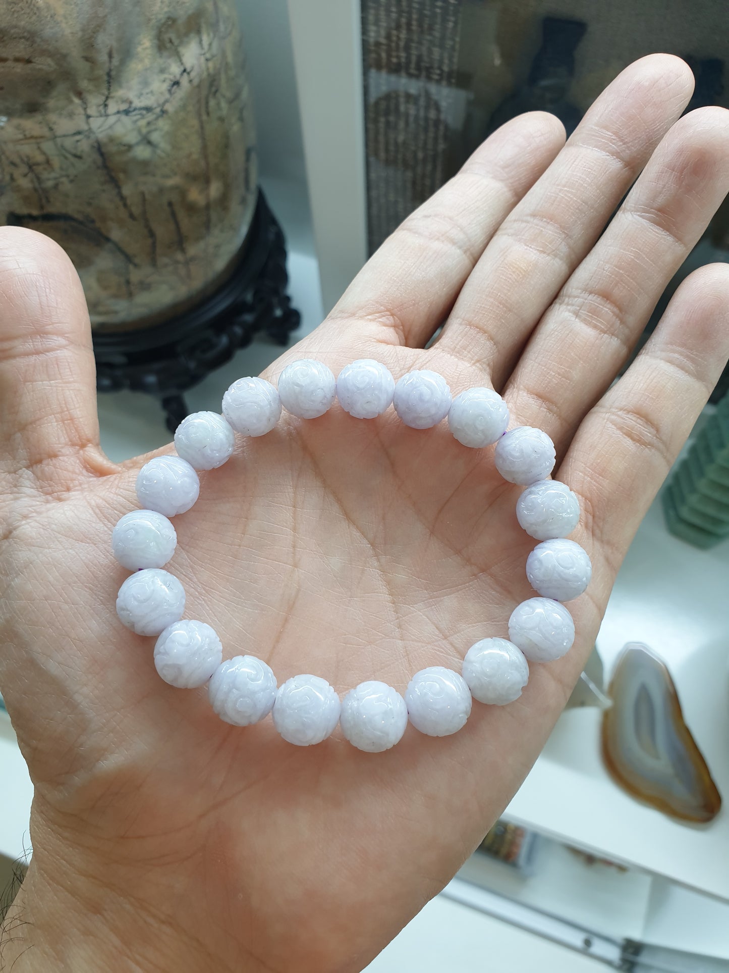Jade Ruyi Beads Bracelet (17 cm, Selection) | Fei Cui - Type A Natural Jadeite | His or Hers luckycharm Wristcandy