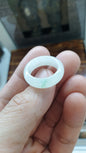 Icy White Jade Ring (Size 7 US) | Fei Cui Type A Natural Jadeite