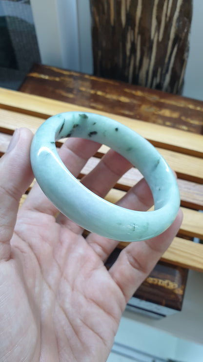 Green Lavender Jade Bangles S59 Fei Cui Type A Jadeite