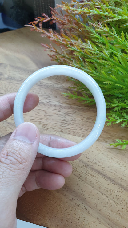 White Jade Vintage Bangles S60 Type A Natural Myanmar Jadeite