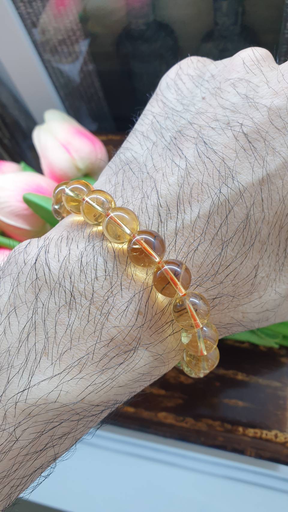 Citrine Bracelets (17 cm) (Selections) | Natural Stone Beads | Wealth Magnet Charm