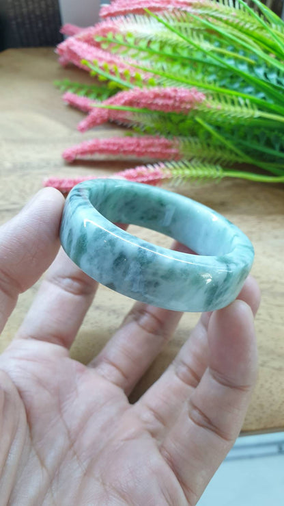 Kiddie Size Jade Square Bangle S38 to S43 Fei Type A Myanmar Natural Jadeite