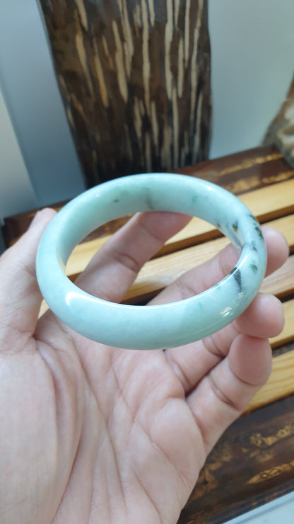 Green Lavender Jade Bangles S59 Fei Cui Type A Jadeite