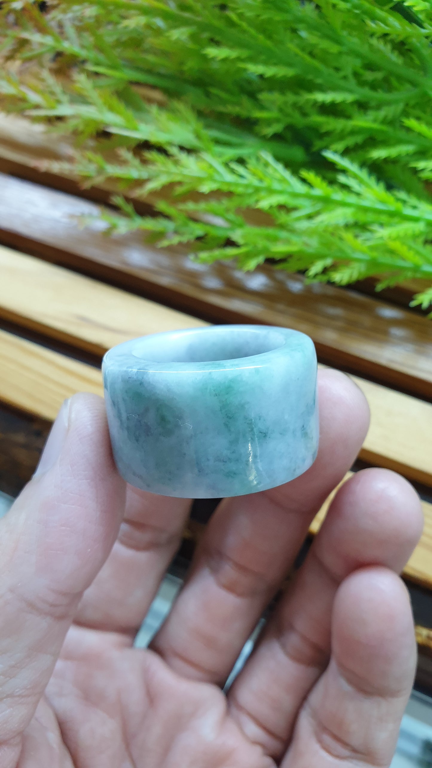 Jade Archers Ring 12.75US Type A Natural Myanmar Jadeite