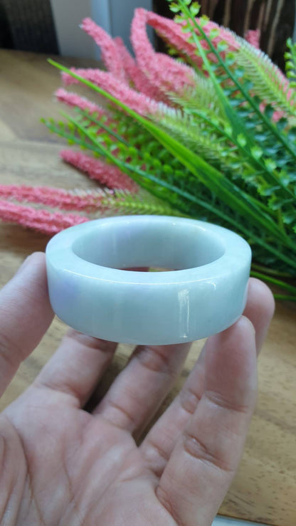Kiddie Size Lavender Jade Bangle S42 Type A Natural Myanmar Jadeite