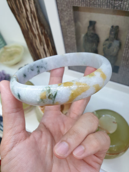 Plus Size Hok Lok Siew Jade Bangle Type A Jadeite Size 82-83