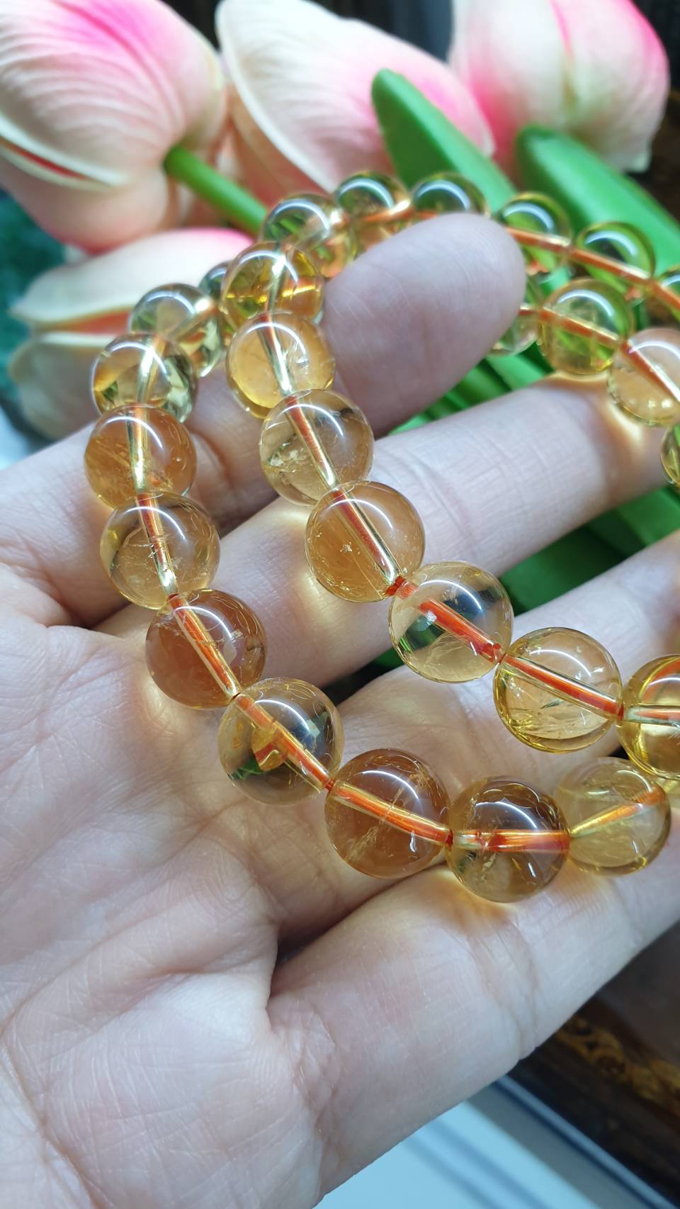 Citrine Bracelets (17 cm) (Selections) | Natural Stone Beads | Wealth Magnet Charm