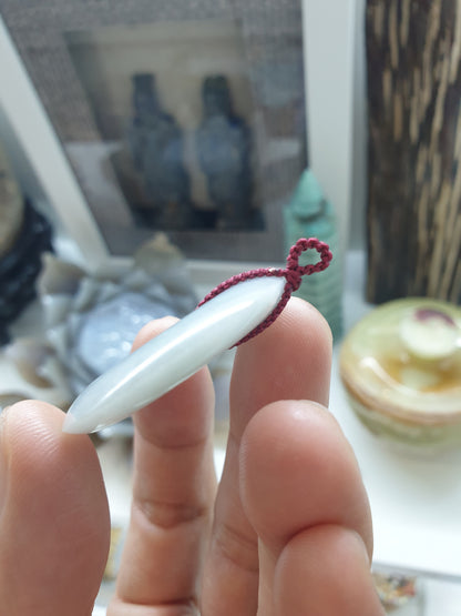Lavender Jade Ping An Kou Pendant 4cm Type A Natural Jadeite Fei Cui