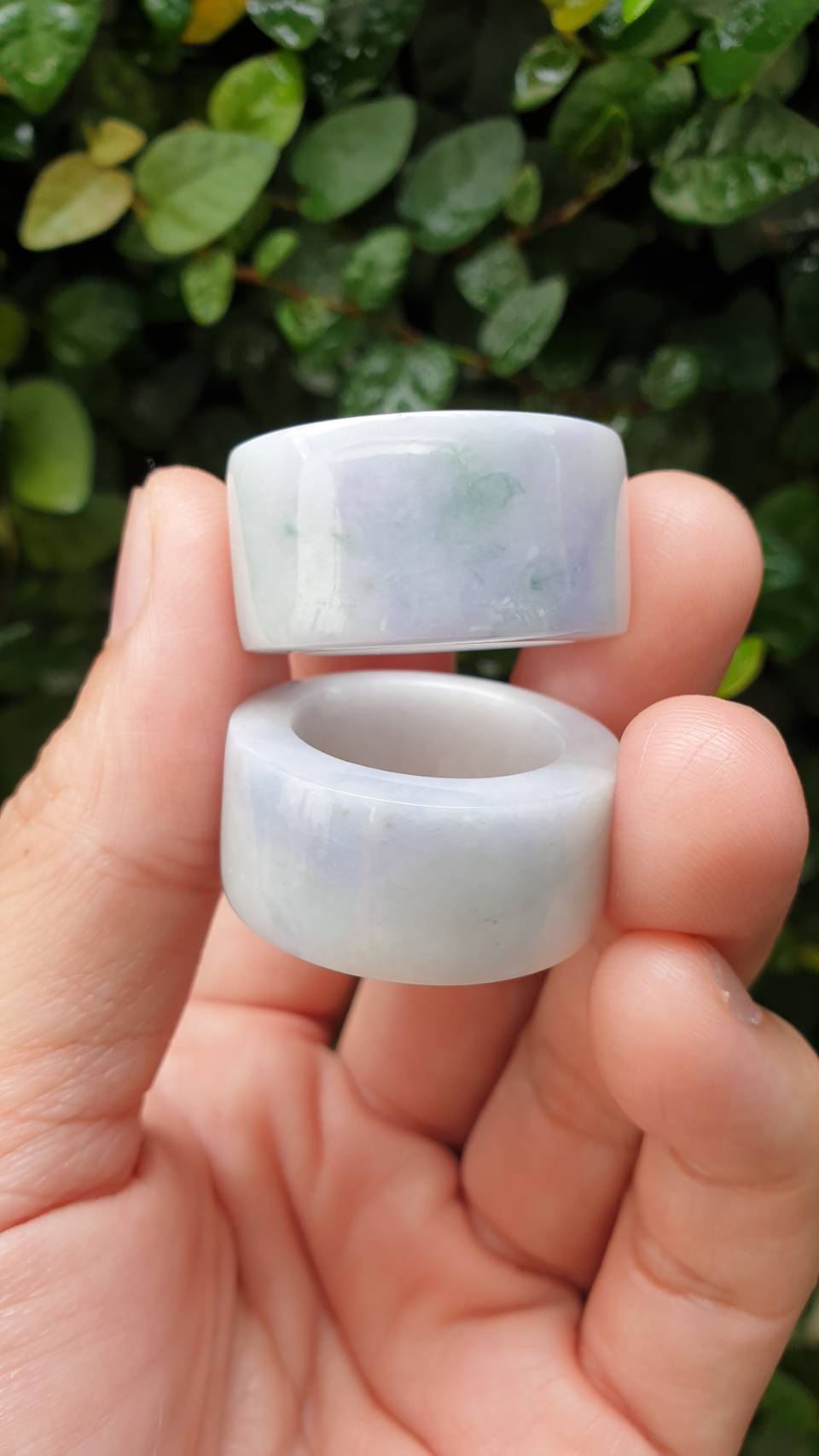 Lavender Jade Archers Ring 11US  Fei Cui Type A Natural Myanmar Jadeite