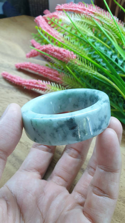 Kiddie Size Jade Square Bangle S38 to S43 Fei Type A Myanmar Natural Jadeite