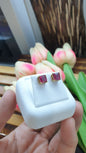14K Gold Ruby Princess Stud Earrings Natural Gemstones and Solid Gold