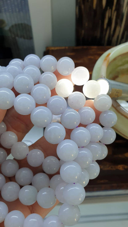 Silky Lavender Jade Bracelet 17cm Type A Natural Jadeite