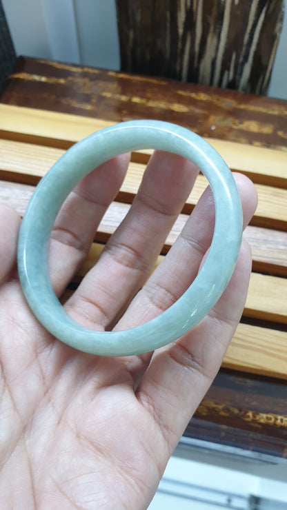 Light Green Jade Bangle S59 Type A Natural Myanmar Jadeite