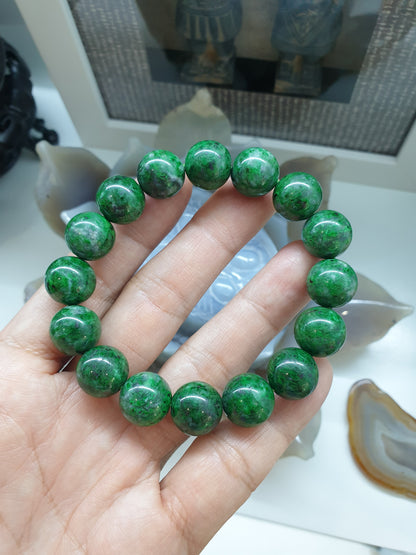 Mawsitsit Jade 13.5mm Round Beads Bracelet - Collectors Material