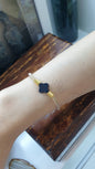 Black Jade Luckycharm Extension Bracelet Natural Chloromelanite Jadeite