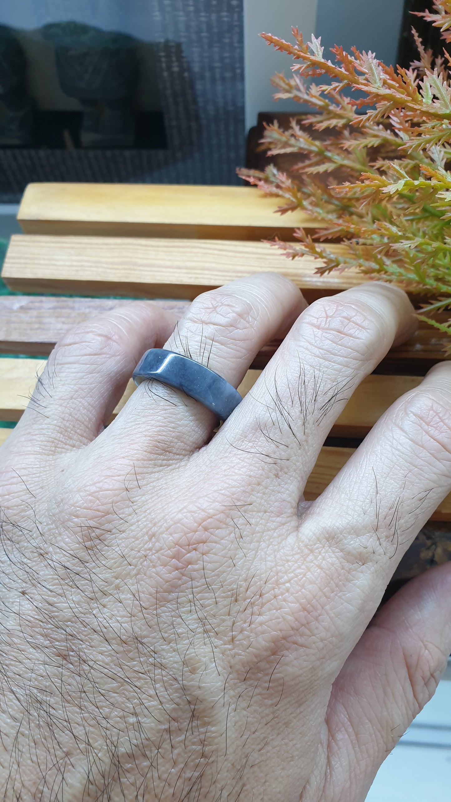 Elegant Gray Jade Rings 8.25US and 15US Type A Natural Jadeite