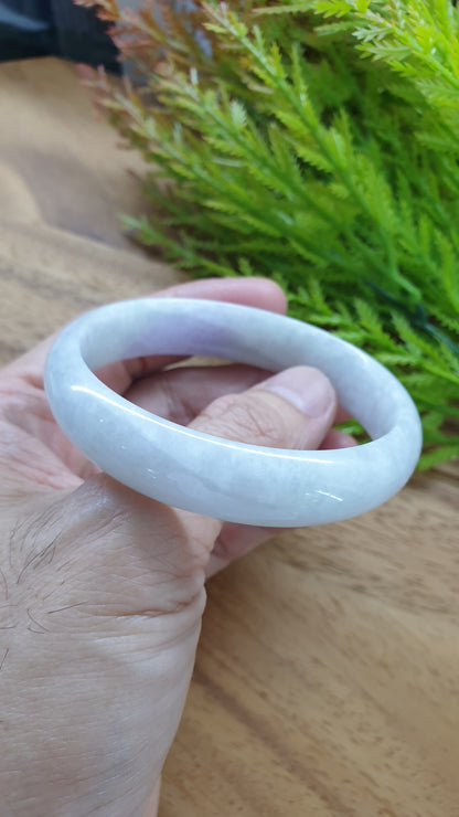 Lavender Jade Bangle S58.8 Fei Cui Myanmar Natural Jadeite Type A