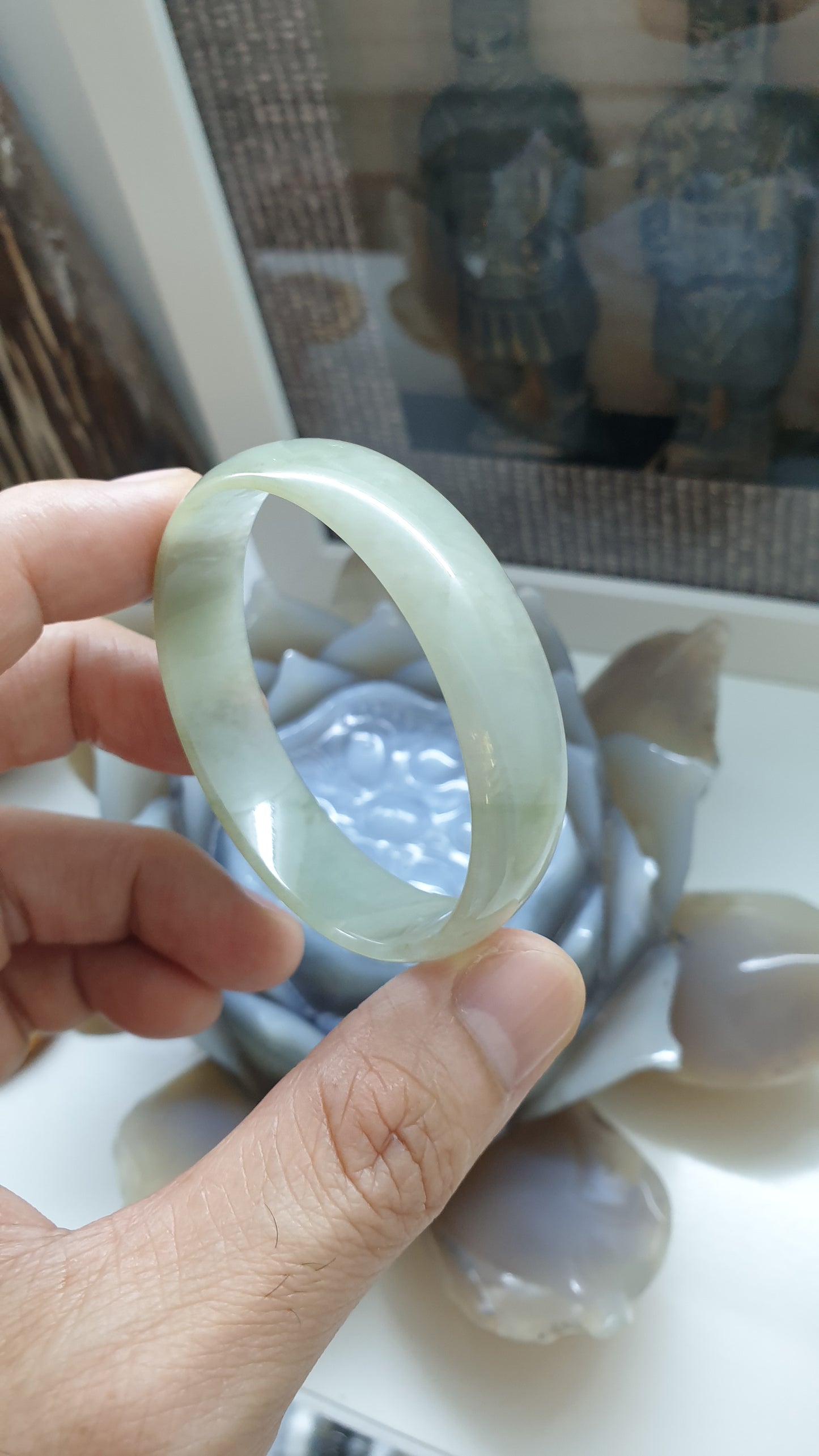 Jade Square Edge Bangle (S 51.5) | Fei Cui Type A Jadeite