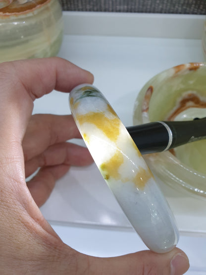 Plus Size Hok Lok Siew Jade Bangle Type A Jadeite Size 82-83