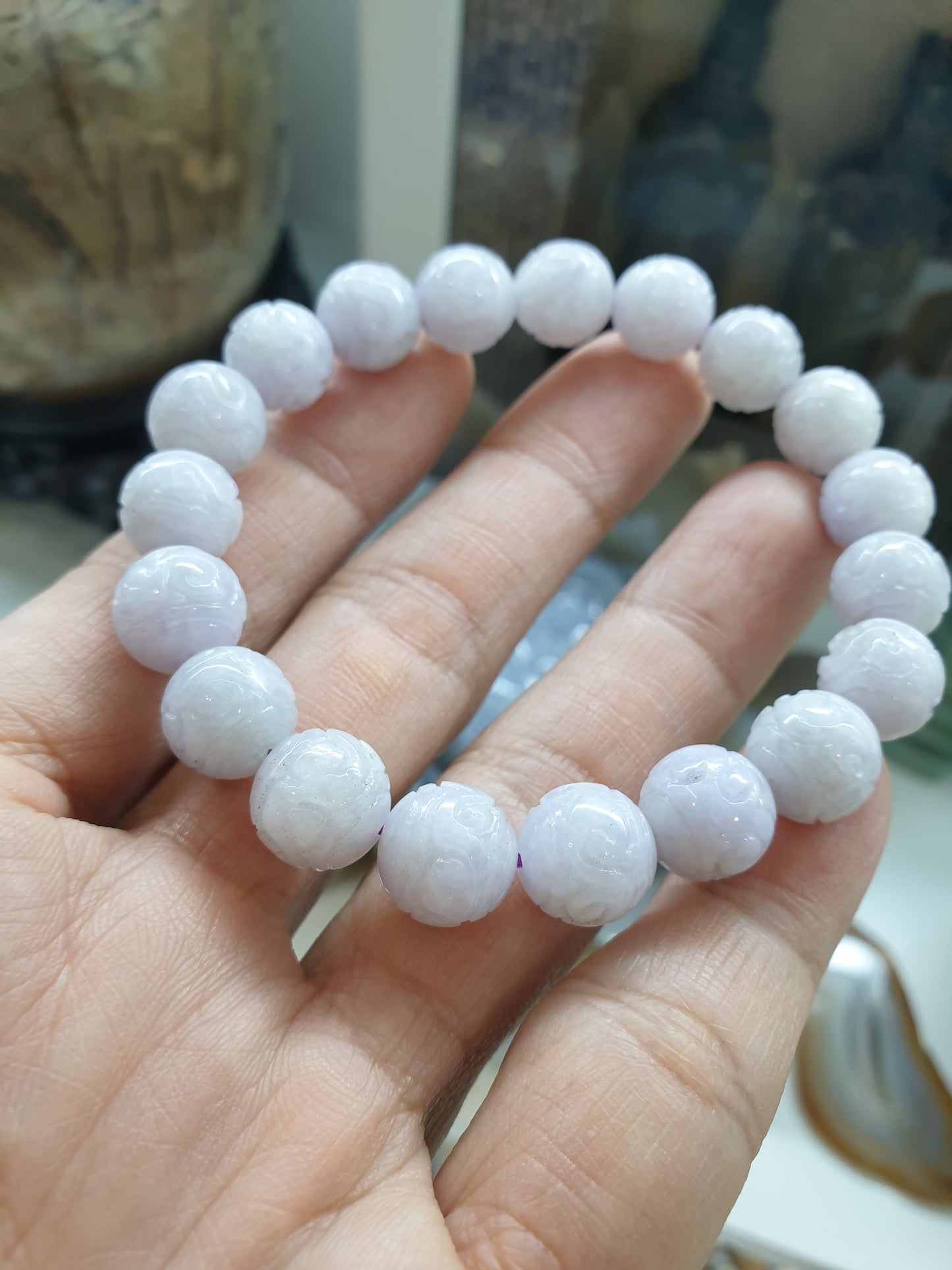 Jade Ruyi Beads Bracelet (17 cm, Selection) | Fei Cui - Type A Natural Jadeite | His or Hers luckycharm Wristcandy