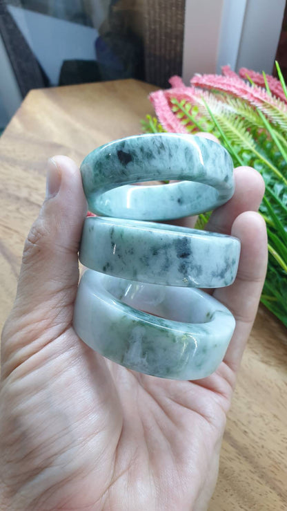 Kiddie Size Jade Square Bangle S38 to S43 Fei Type A Myanmar Natural Jadeite
