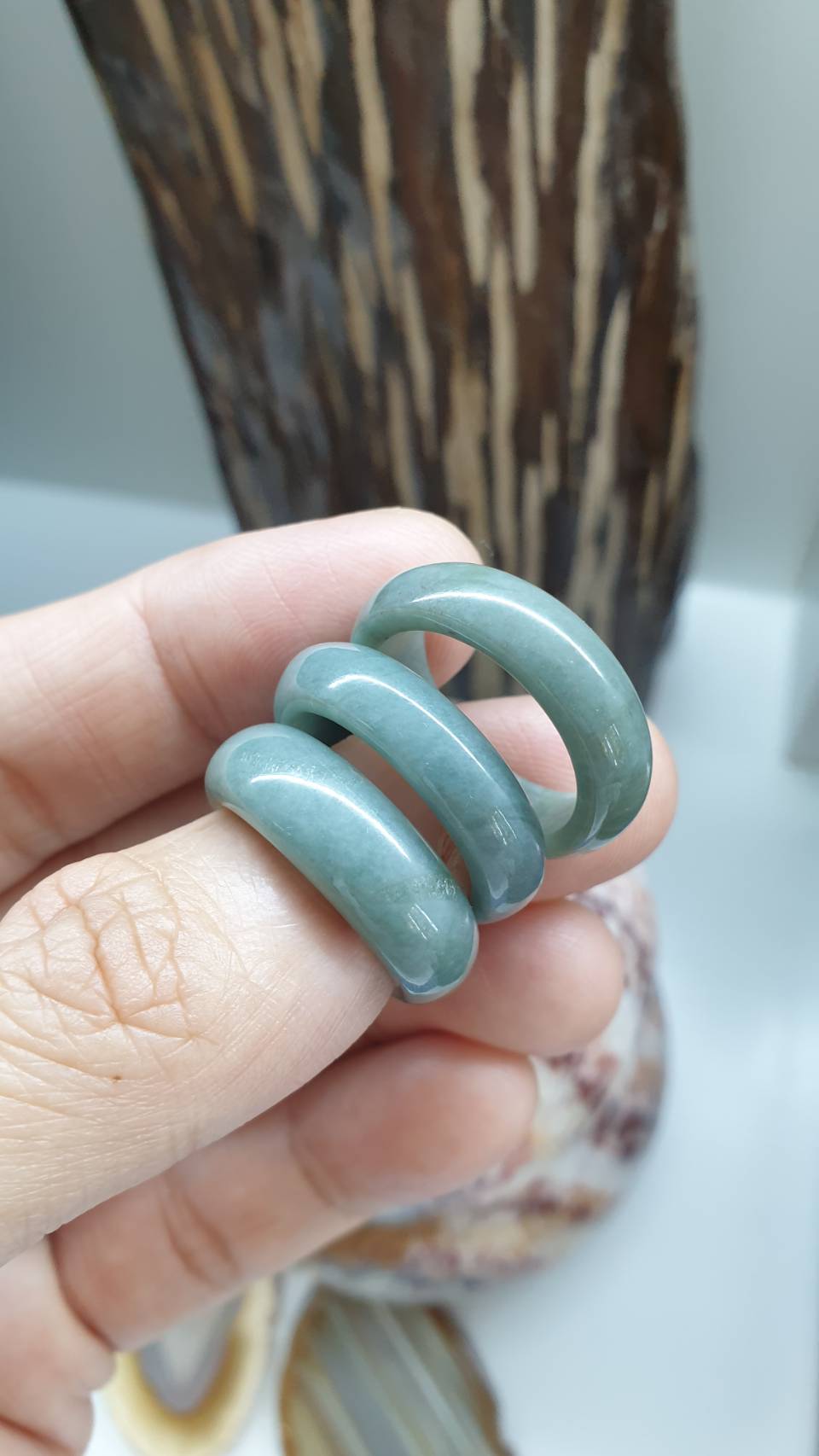 Blue Jade Ring (8.25 US) | Authentic - Type A Jadeite | His or Hers Gift Item 🎁