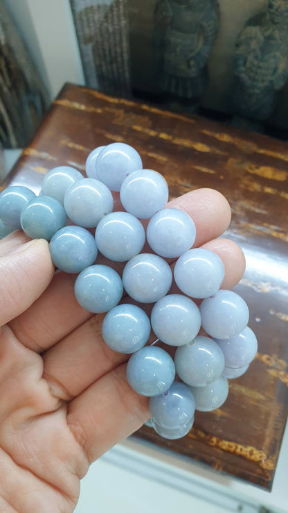 Lavender Jade Bracelet, 17 cm (Selectìons) | Type A Natural Jadeite Beads