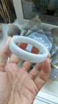 Jade Princess Bangle S52.7 Misty Lavender Fei Cui Type A Myanmar Jadeite