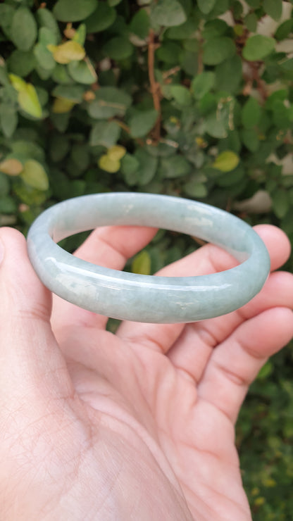 Light Green Jade Bangle S59 Type A Natural Myanmar Jadeite