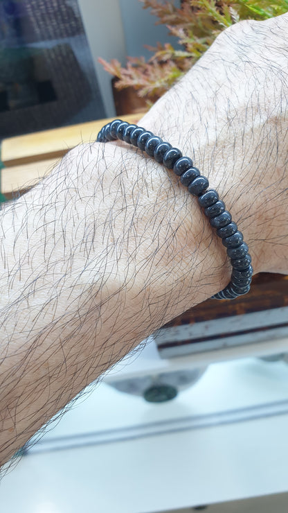 Jade Abacus Beads Bracelets 17cm Myanmar Jadeite Wealth Magnet Wristbands