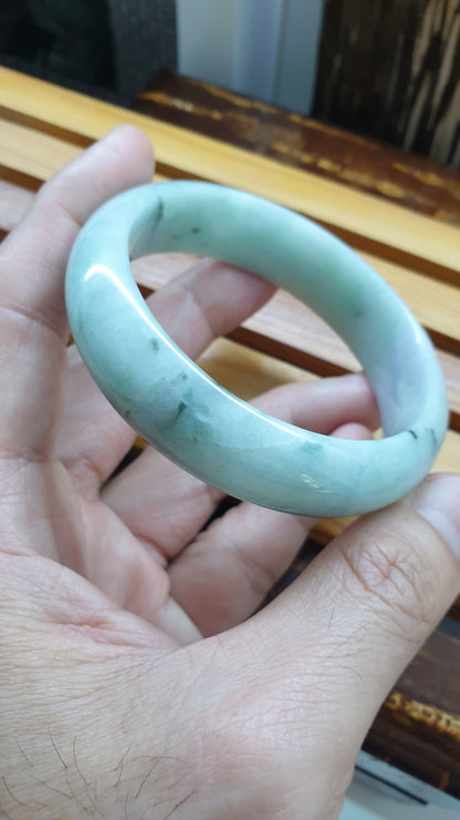 Green Lavender Jade Bangles S59 Fei Cui Type A Jadeite