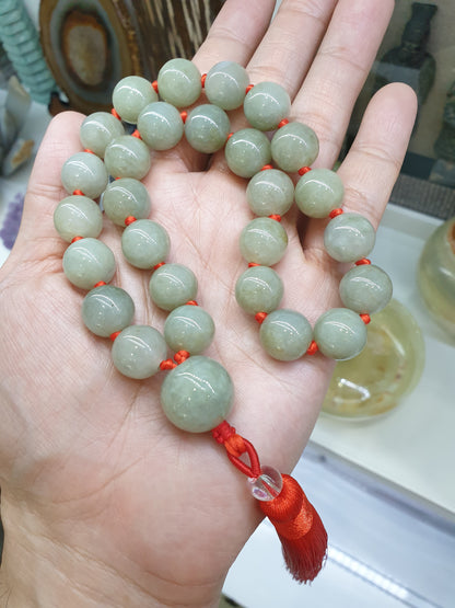 Jade Japa Mala | Type A Natural Jadeite Beads | Handcrafted Lucky  Charms Ideal for Gifting 🎁