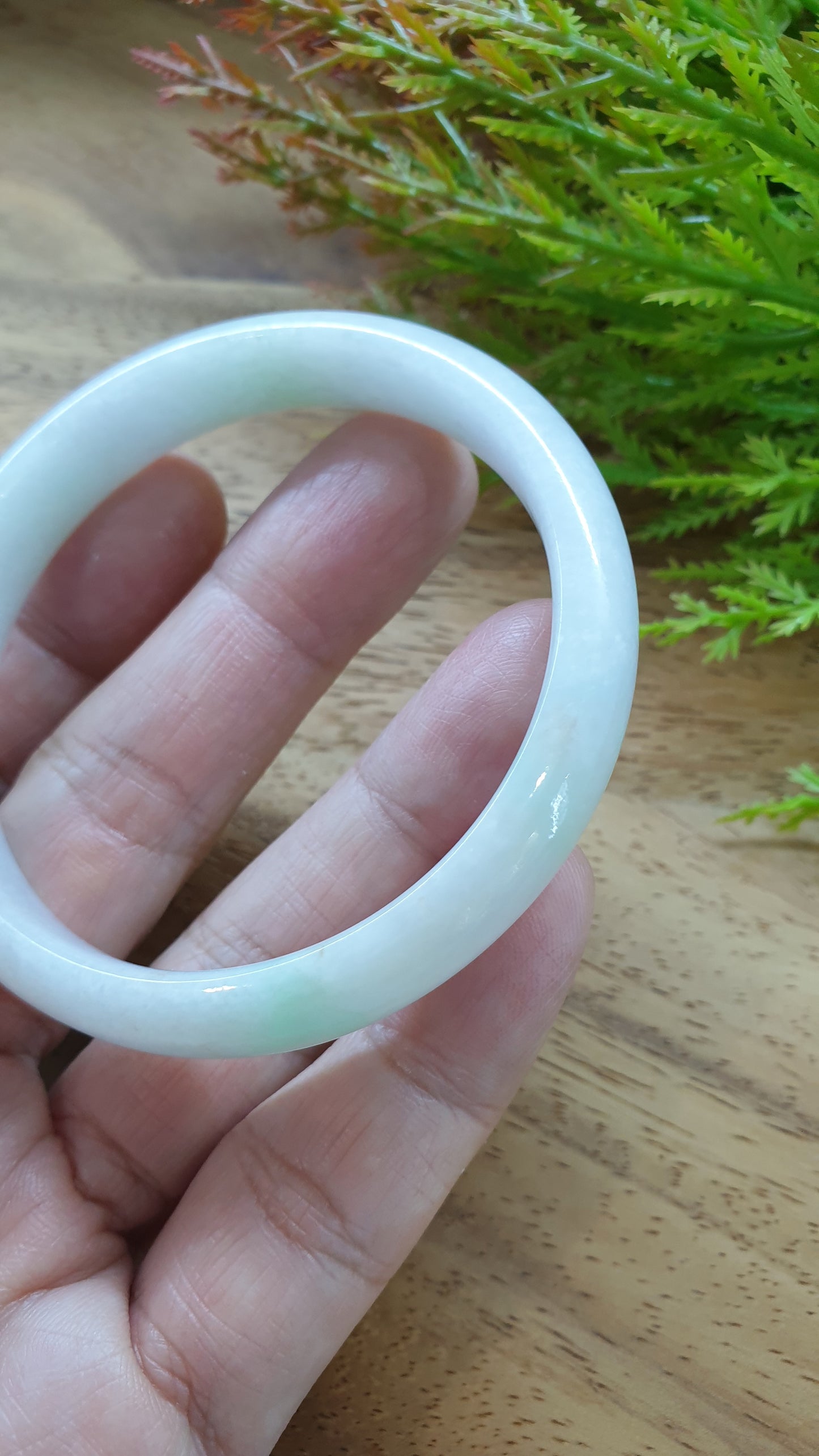 White Jade Vintage Bangles S60 Type A Natural Myanmar Jadeite