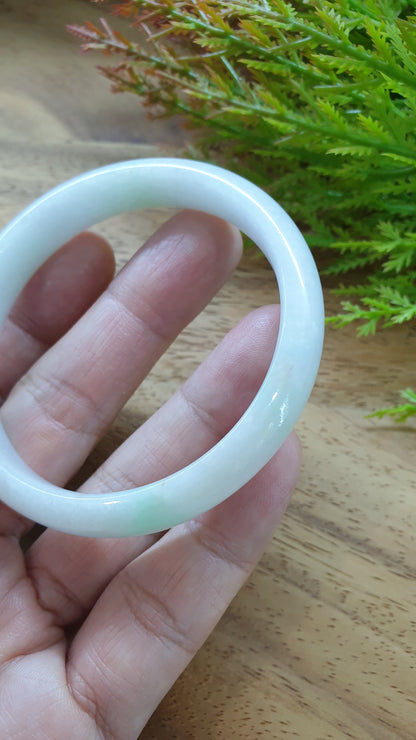 White Jade Vintage Bangles S60 Type A Natural Myanmar Jadeite