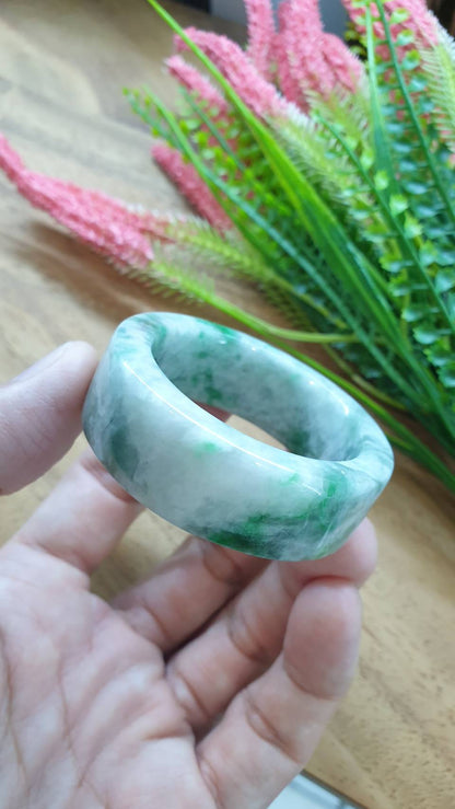 Kiddie Size Jade Bangle S39 Type A Myanmar Jadeite Vibrant Green