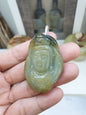 Jade Guan Yin Pendant | Fei Cui - Type A Jadeite & Sterling Silver
