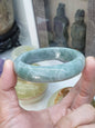 Green Jade Everyday Bangle S58 Type A Myanmar Jadeite Natural Organic Look