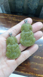 Jade Guan Yin Pendant (Selection) | Fei Cui - Type A Jadeite | Sterling Silver