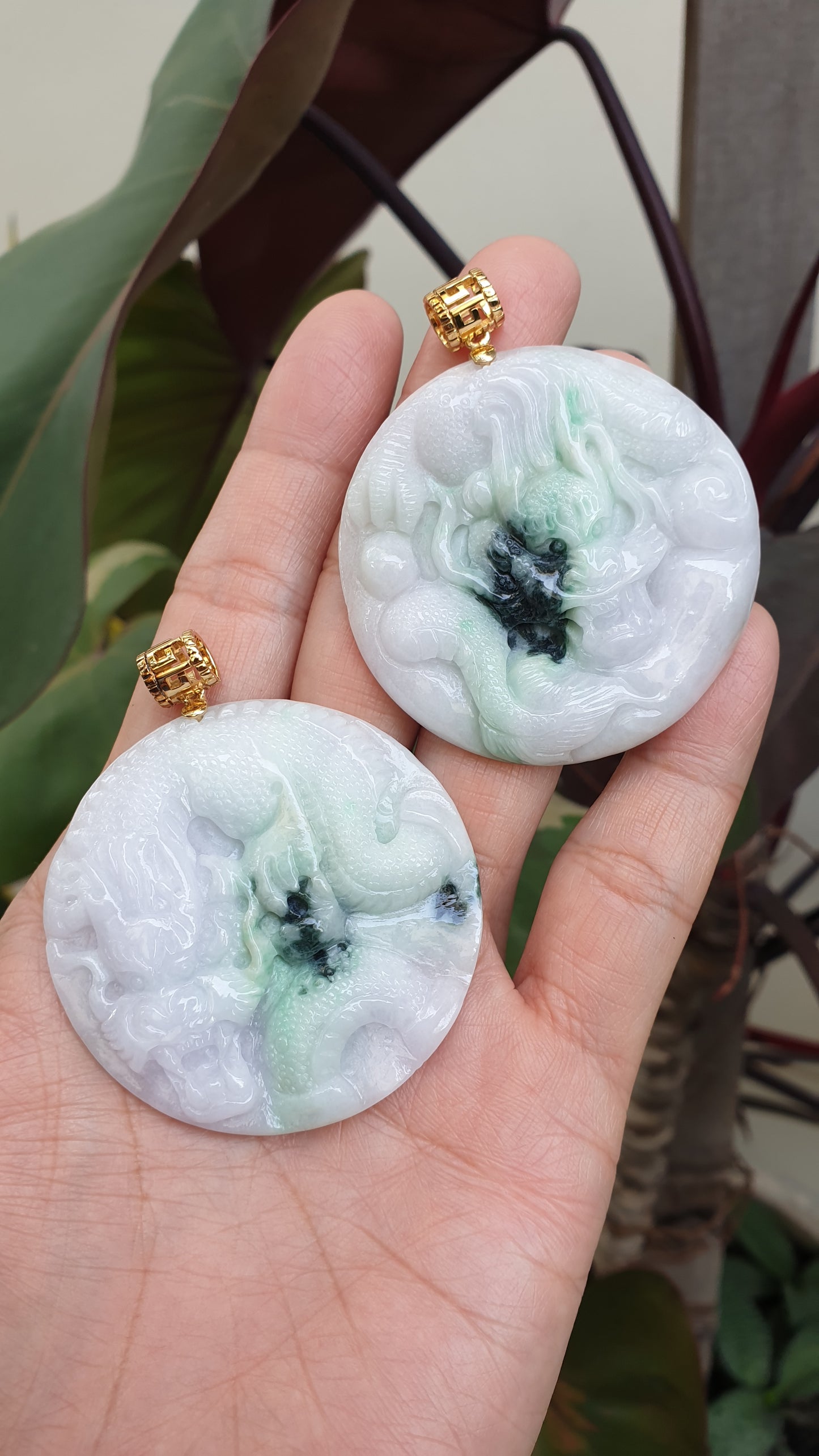 Lavender Jade Dragon Pendant | Fei Cui - Type A Jadeite | His or Hers Jewelry