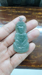 Jade Guan Yin Pendant Type A Natural Jadeite Fei Cui Sterling Silver S925