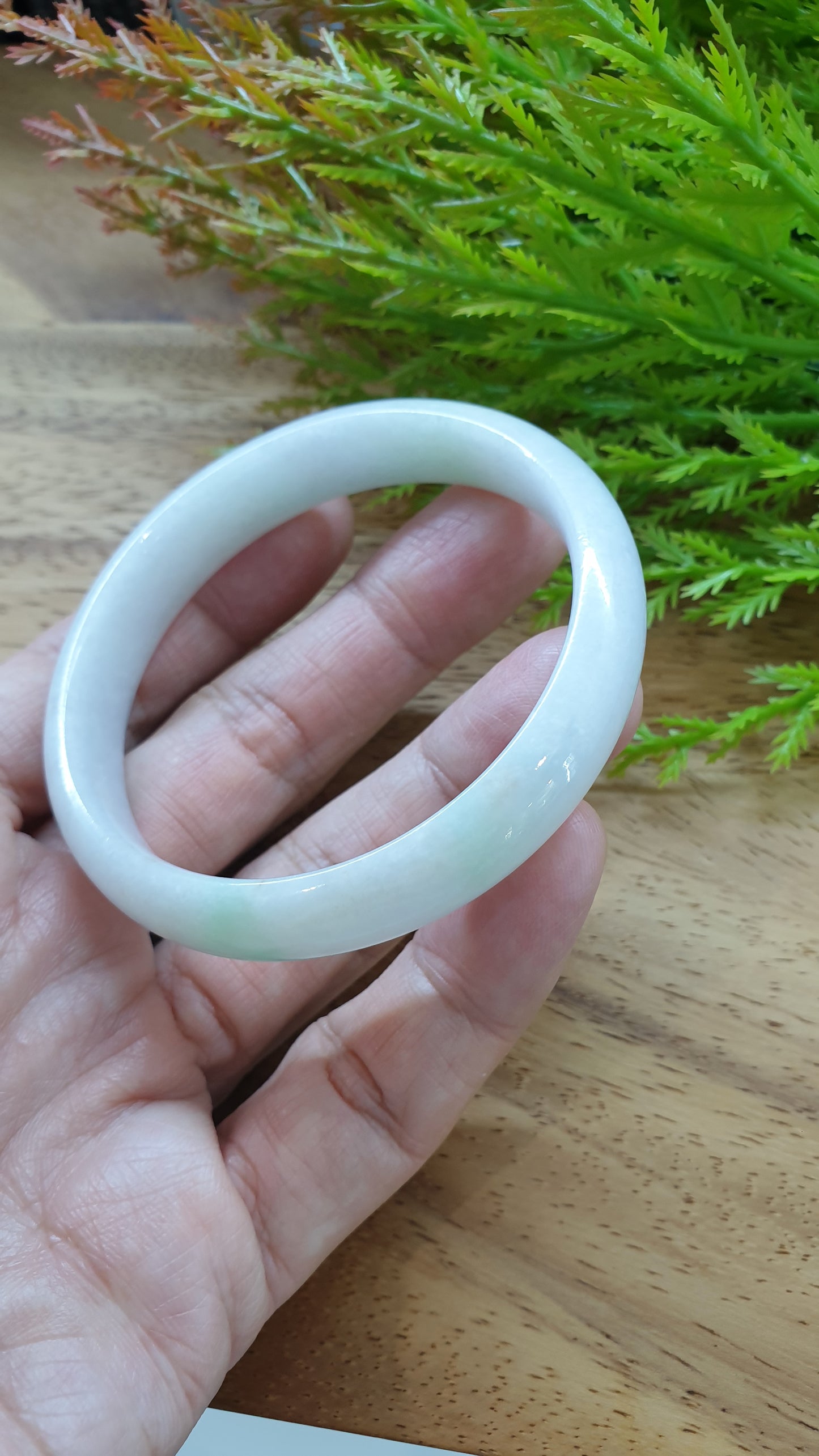 White Jade Vintage Bangles S60 Type A Natural Myanmar Jadeite
