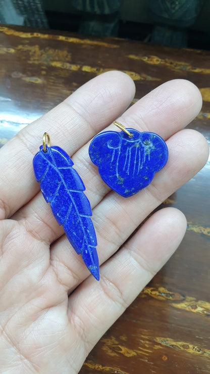 Lapis Lazuli Luckycharm Pendant (Selection) | Solid 9K Gold | Natural Gemstone