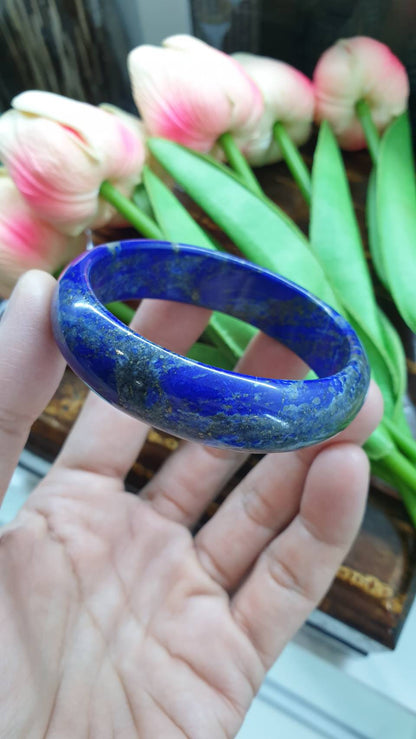 Classy Lapis Lazuli Bangle (Size 54 - 55) | Natural Stone Bracelet